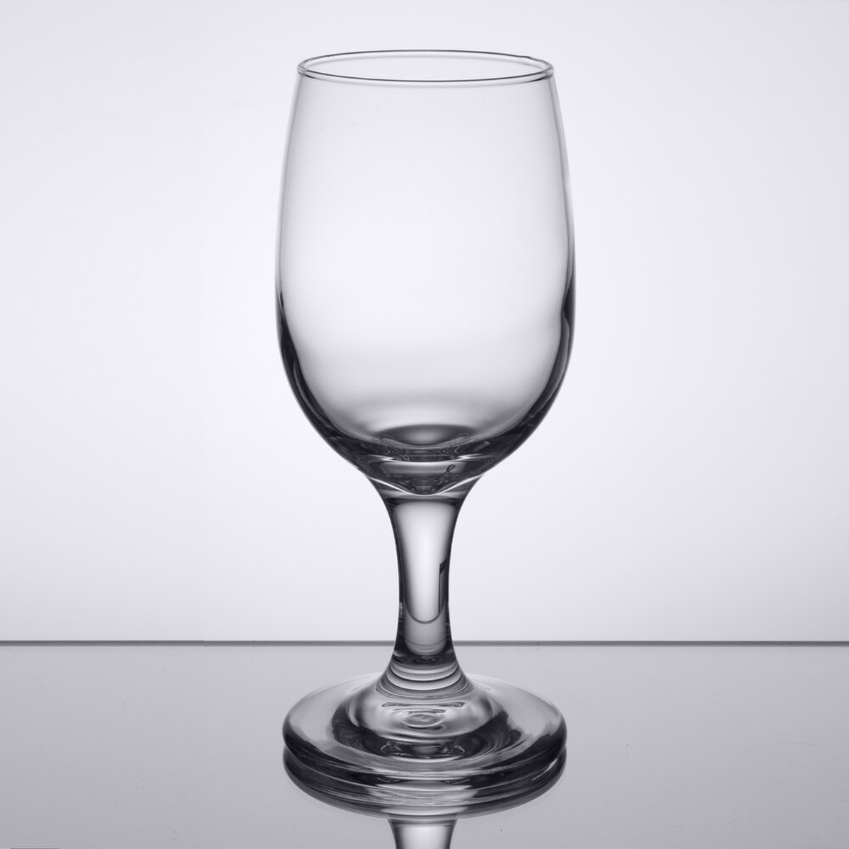 Libbey 3765 Embassy 8.5 oz clear stemmed wine glass with pear-shaped bowl