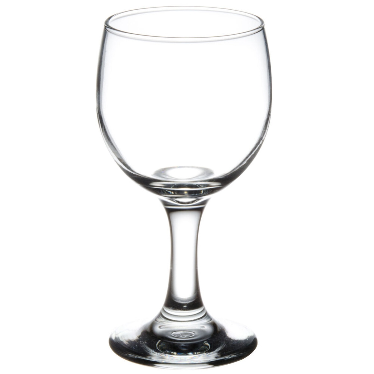 Libbey 3769 Embassy 6.5 oz. clear stemmed wine glass, full product view on white background
