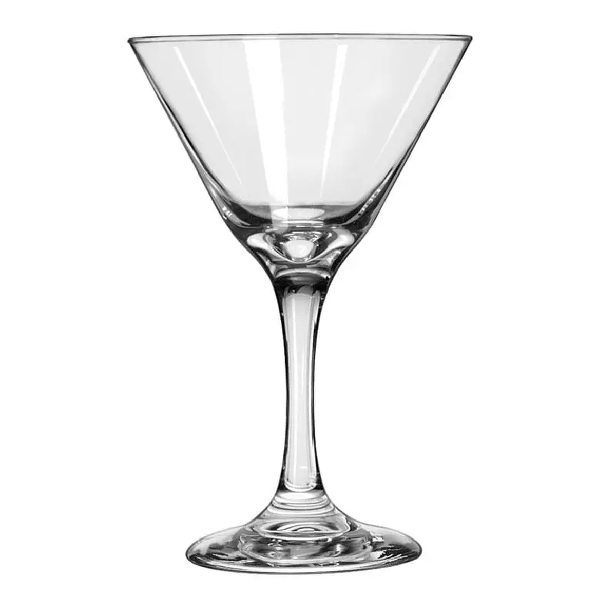 Libbey 3779 Embassy 9.25 oz clear martini glass, empty, showing classic stemmed silhouette