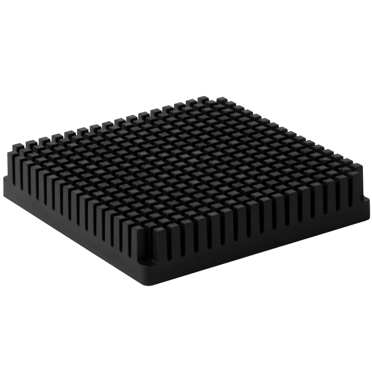 Vollrath 379114 black square pusher block with raised 1/4-inch dice grid pattern