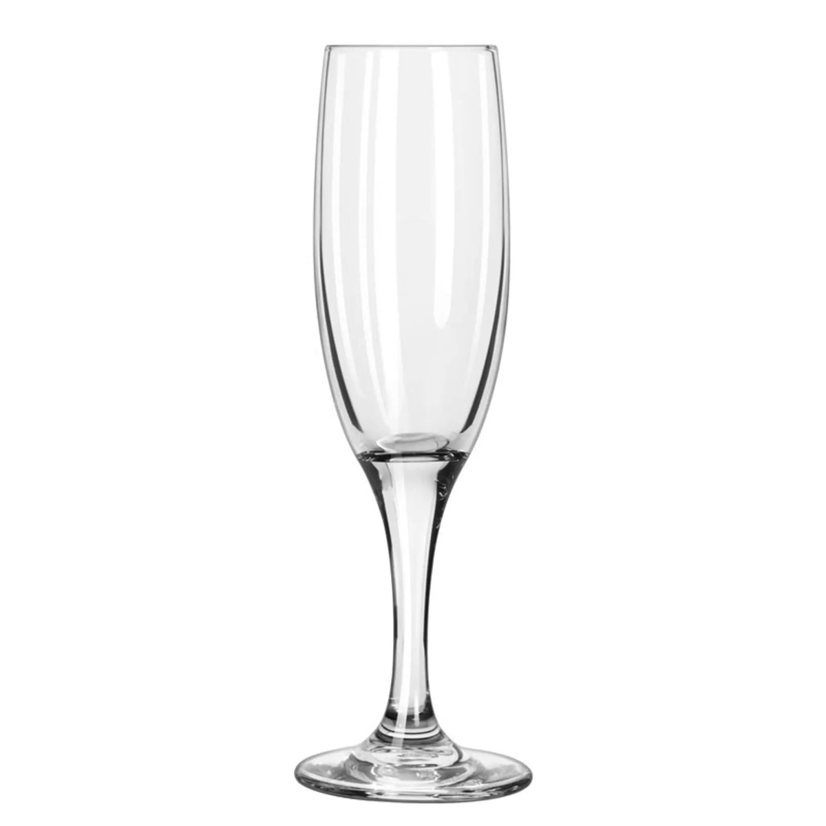 Libbey 3794 Embassy 4.5 oz clear glass champagne flute with long stem and rounded base