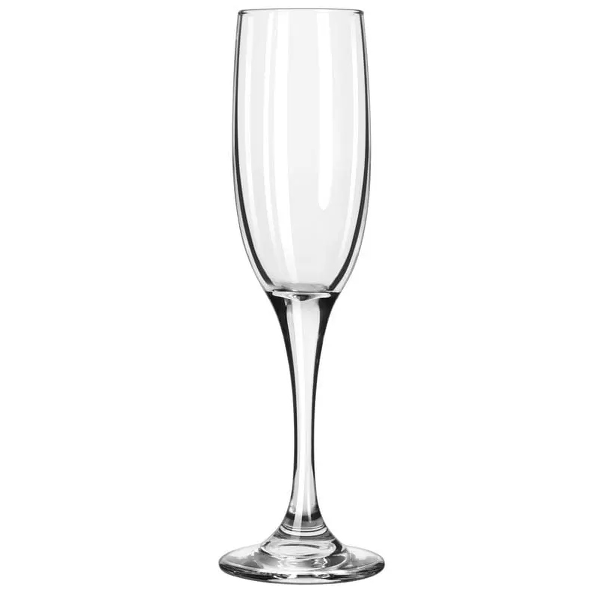 Libbey Embassy Tall Flute Glass 3796, clear 6 oz stemmed champagne flute with elegant tapered bowl