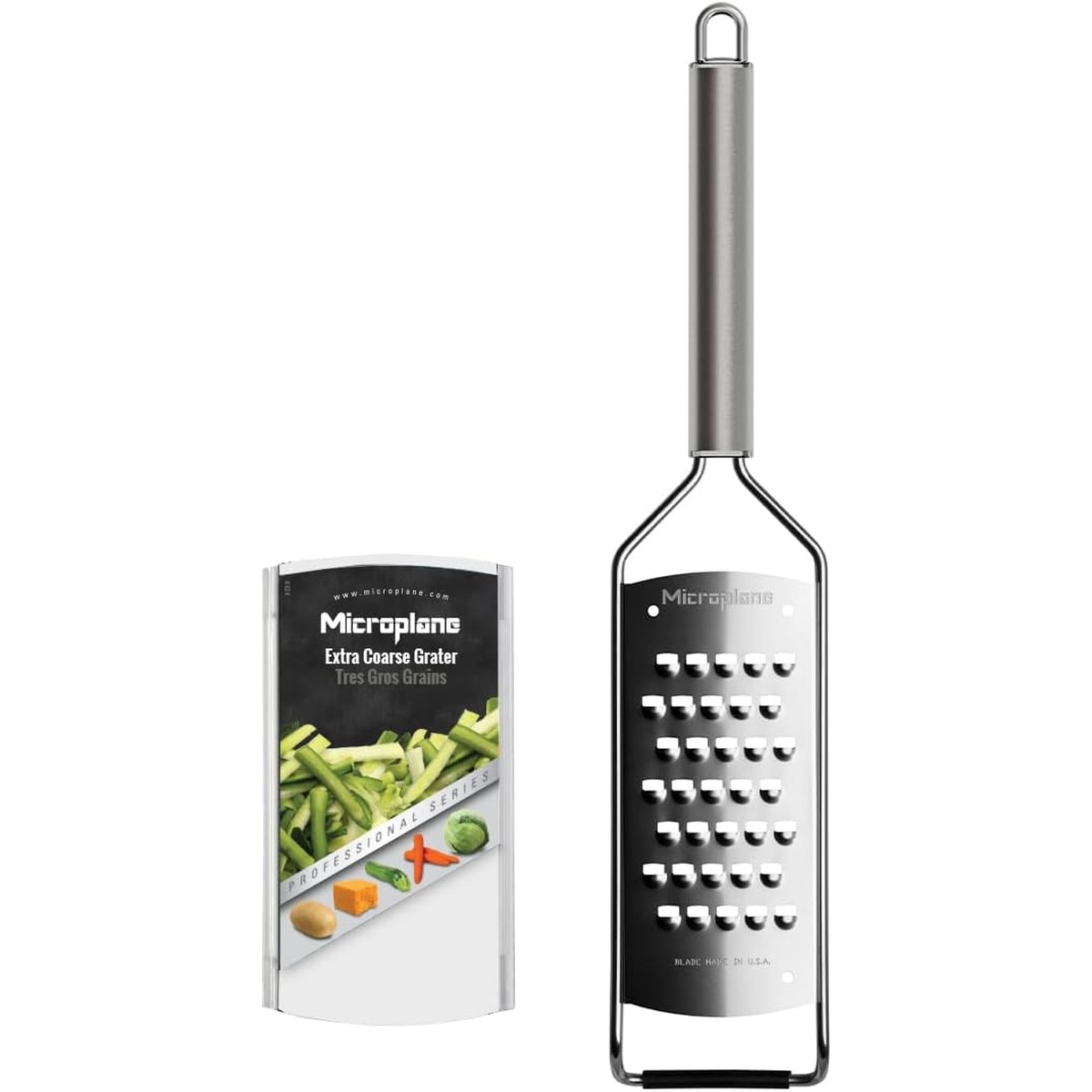 Microplane Professional Series Extra Coarse Grater with protective cover