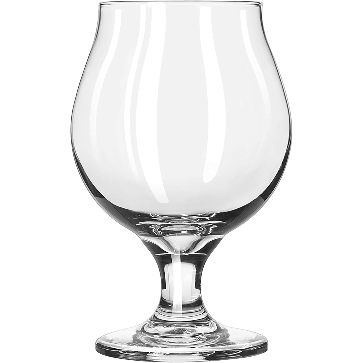 Libbey 3808 16 oz Belgian Beer Tulip Glass with footed base on white background