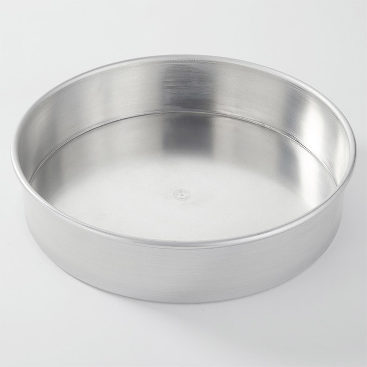 American Metalcraft 3814 14-inch round aluminum cake pan with straight sides and silver finish