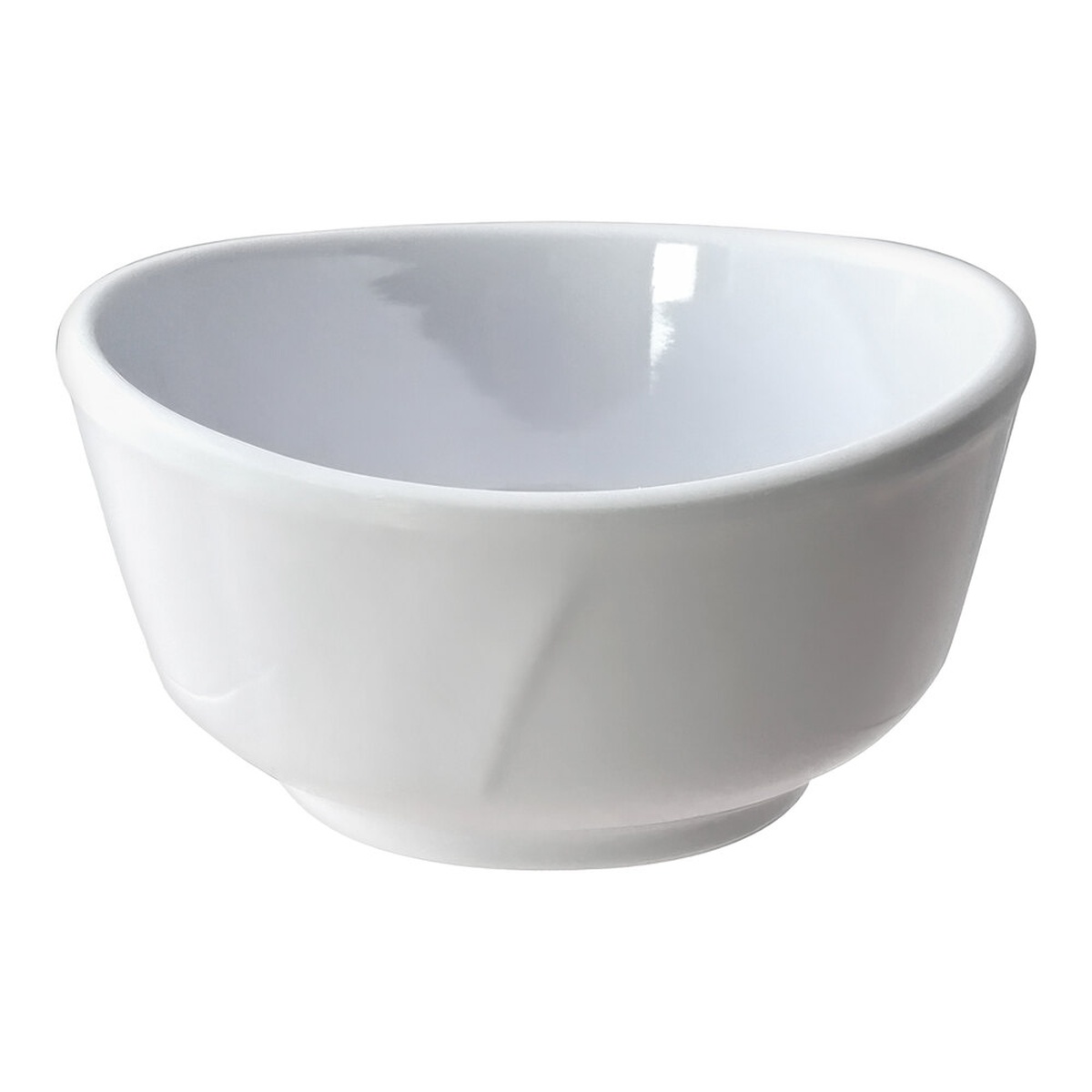 Thunder Group 39045WT Classic White 11 oz. round melamine bowl, product-on-white view