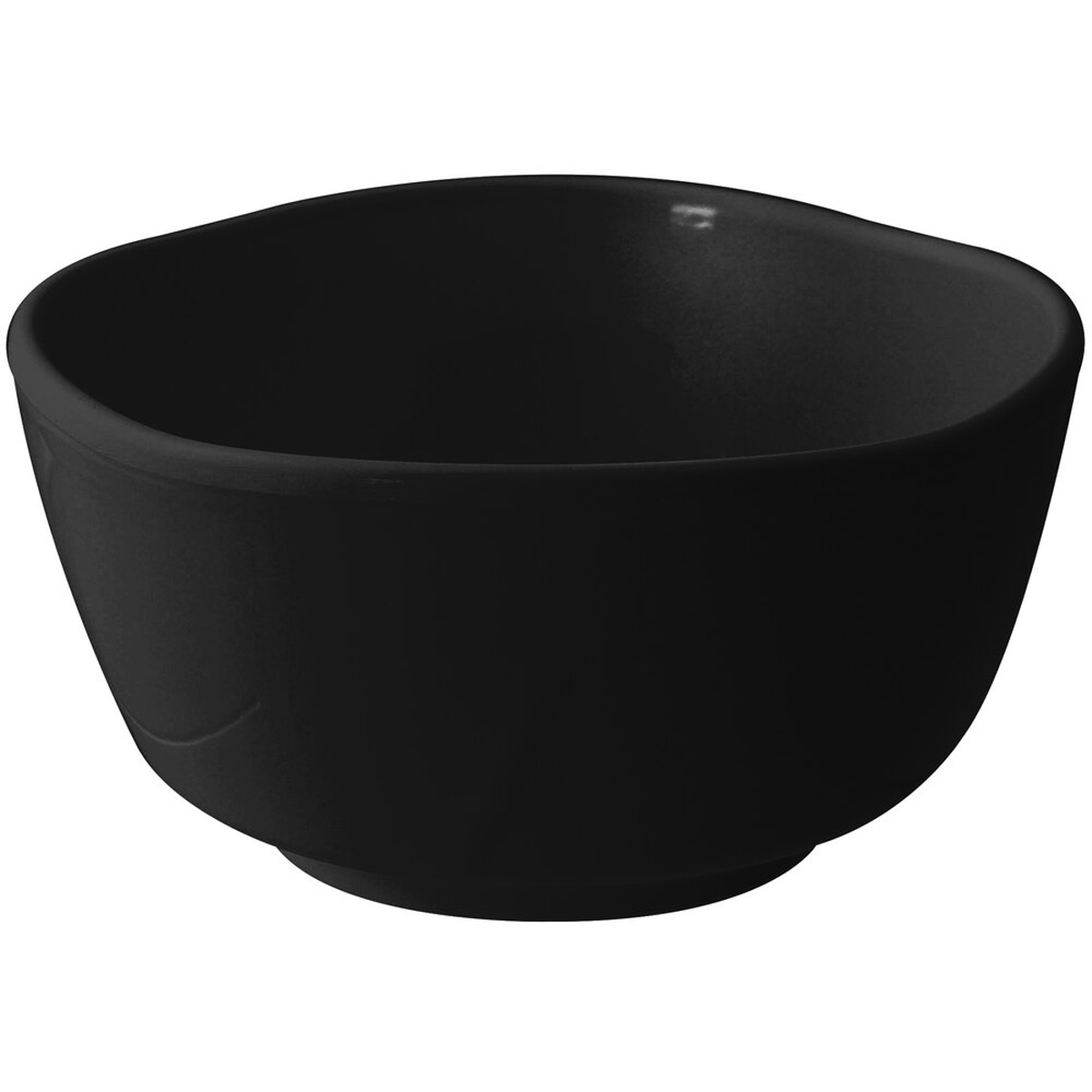 Thunder Group 39050BK Classic Black 16 oz. round melamine bowl on white background