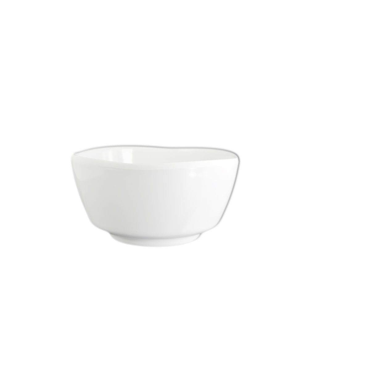 Thunder Group 39050WT Classic White 16 oz round melamine bowl, side profile view
