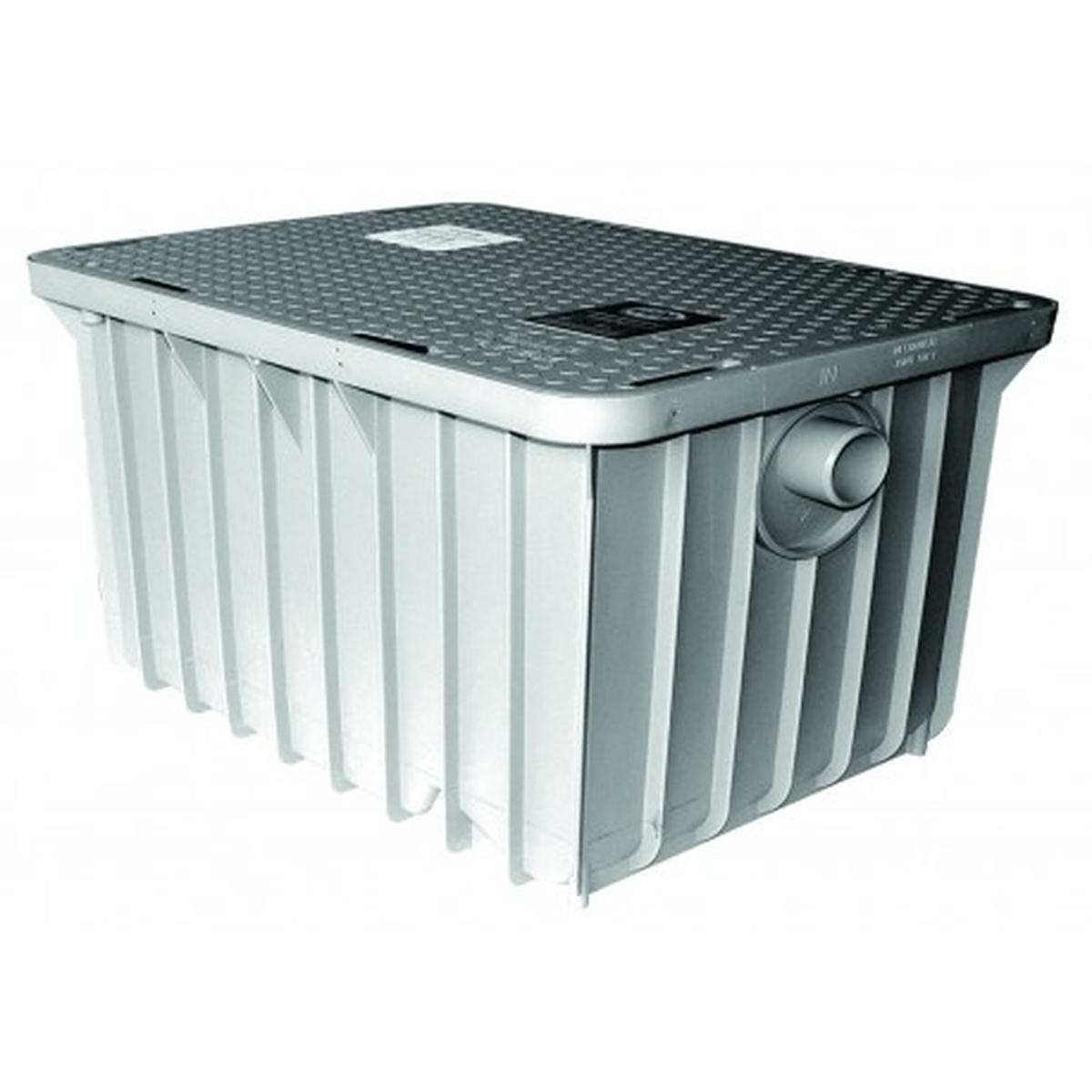 GSW USA 3925A02LO Endura low-profile grease interceptor with diamond-plate cover and ribbed tank body