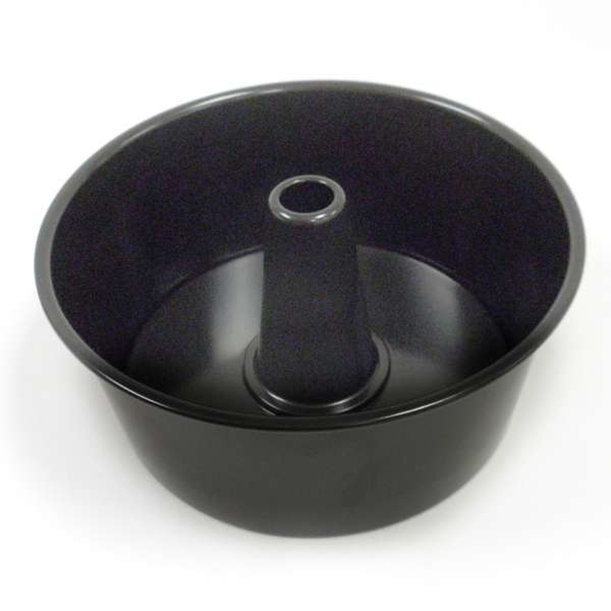Norpro 3977 nonstick angel food cake pan assembled, black finish, shown from above