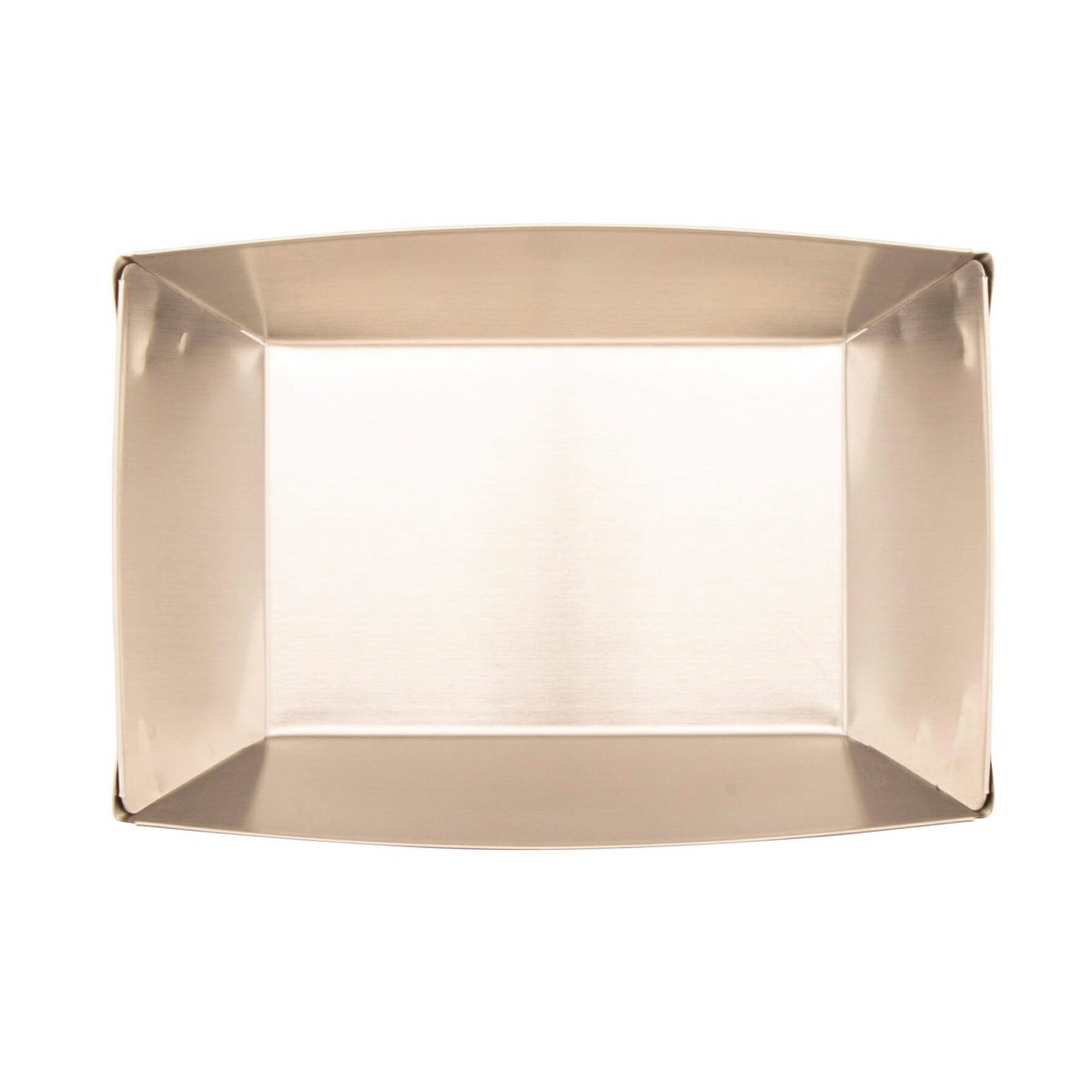 GET 4-80868 stainless steel boat tray top-down view showing interior