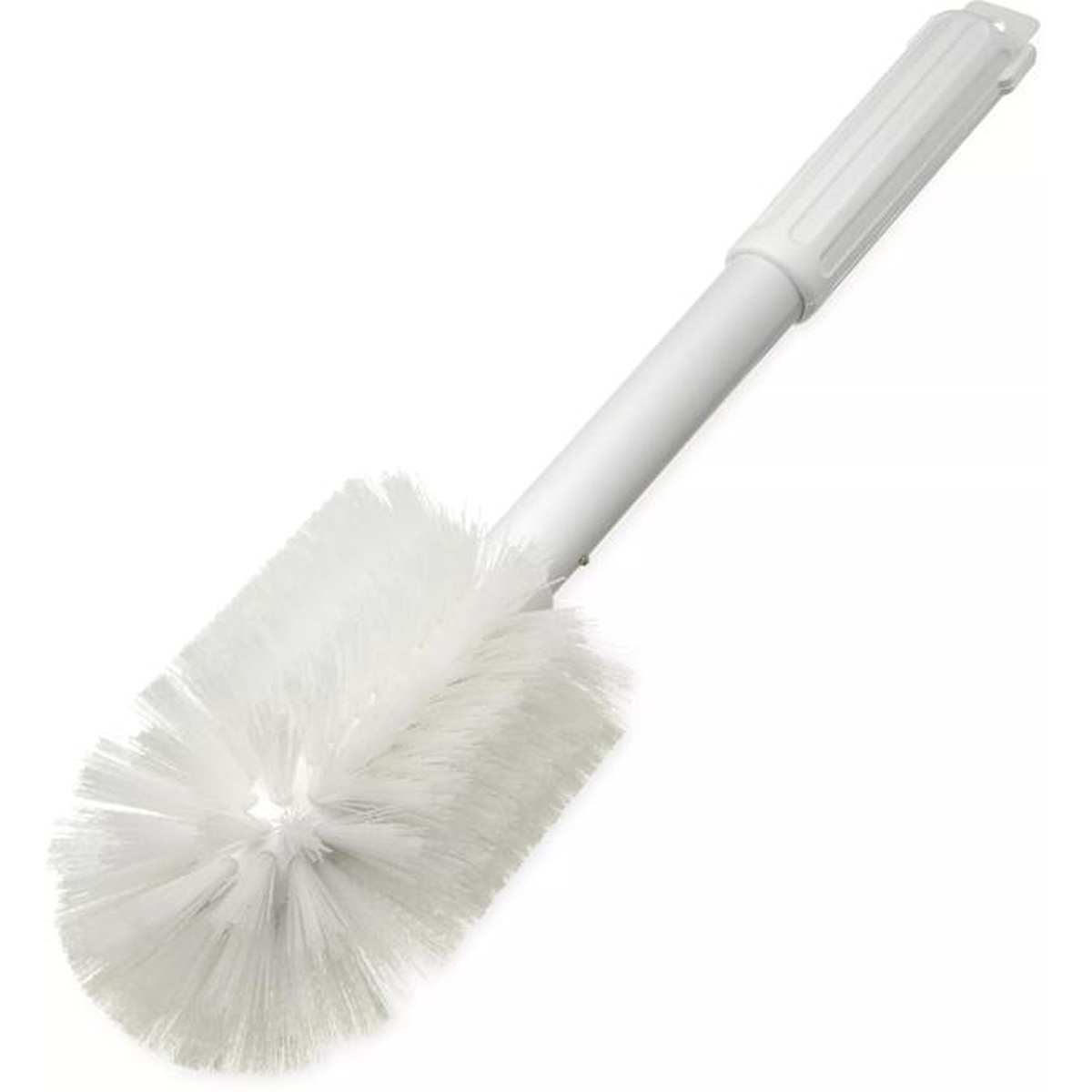 Sparta multi-purpose valve and fitting brush full view showing white plastic handle and round bristle head