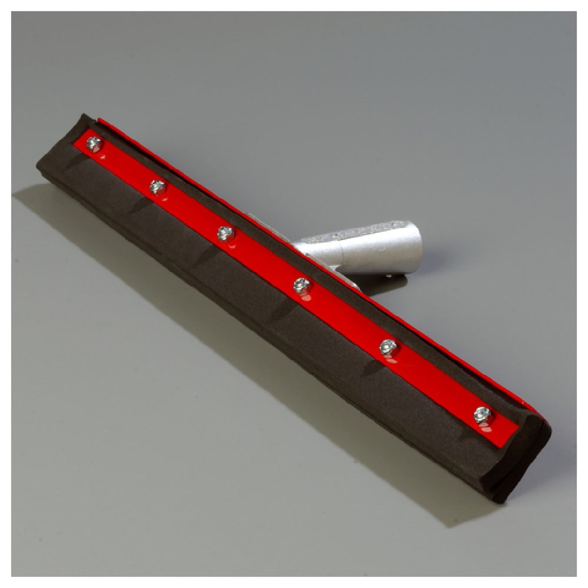 Carlisle Flo-Pac 18-inch floor squeegee head with black foam neoprene blade and red metal frame