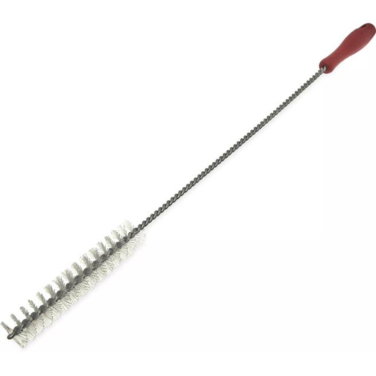 Sparta 28-inch straight fryer high heat brush with red handle, full product view