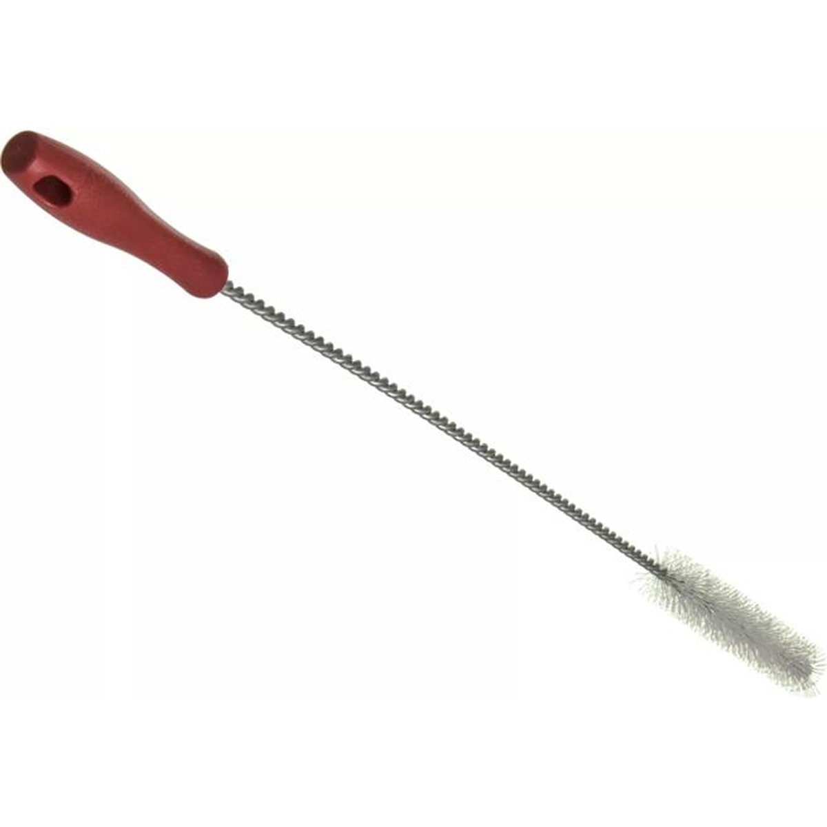 Sparta fryer brush with red polypropylene handle and hanging hole detail
