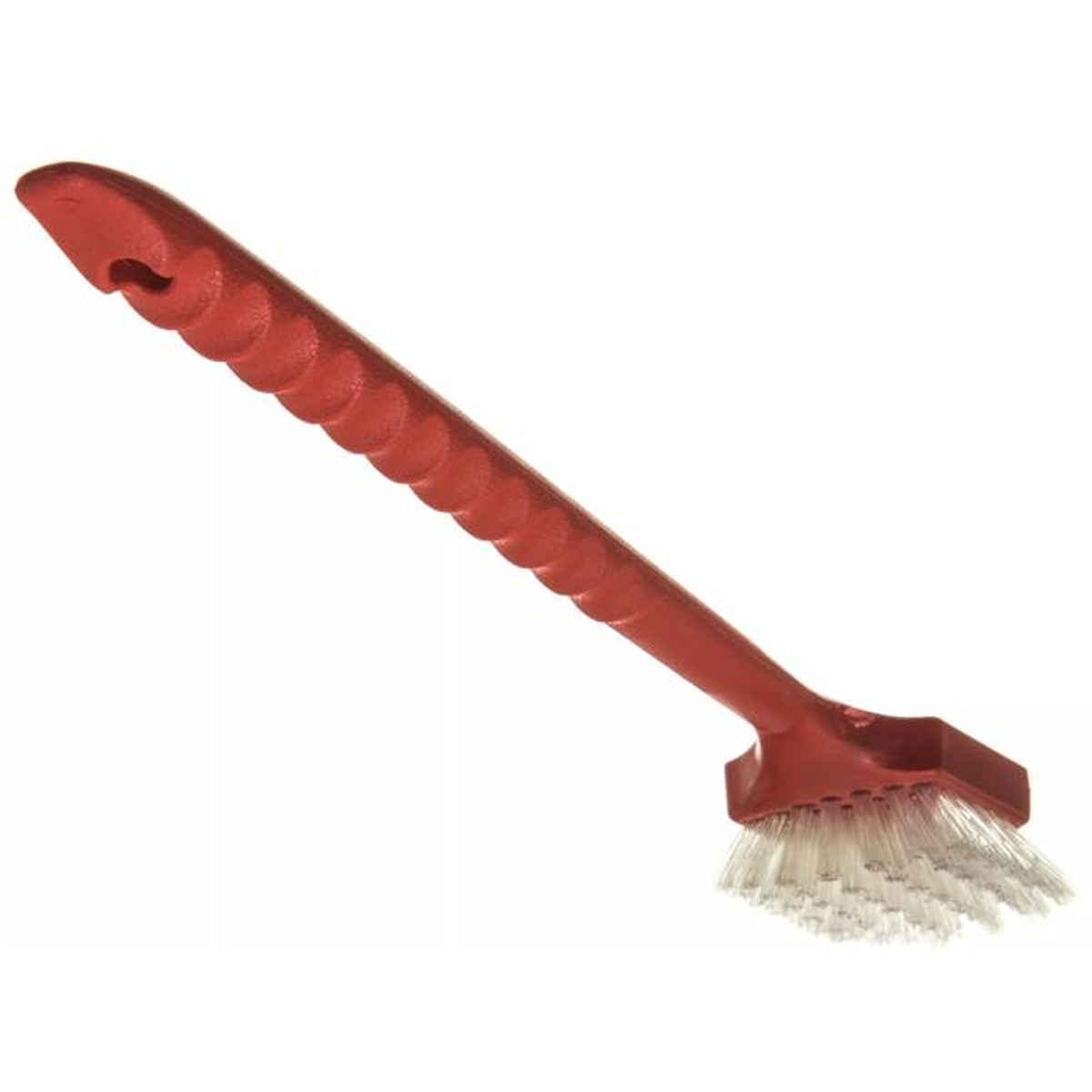 Sparta Utility High Heat Brush angled side view showing red handle grip and white bristle head