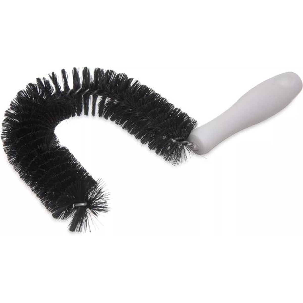 Sparta curved coffee maker brush showing full semi-circular shape with gray handle and black polyester bristles