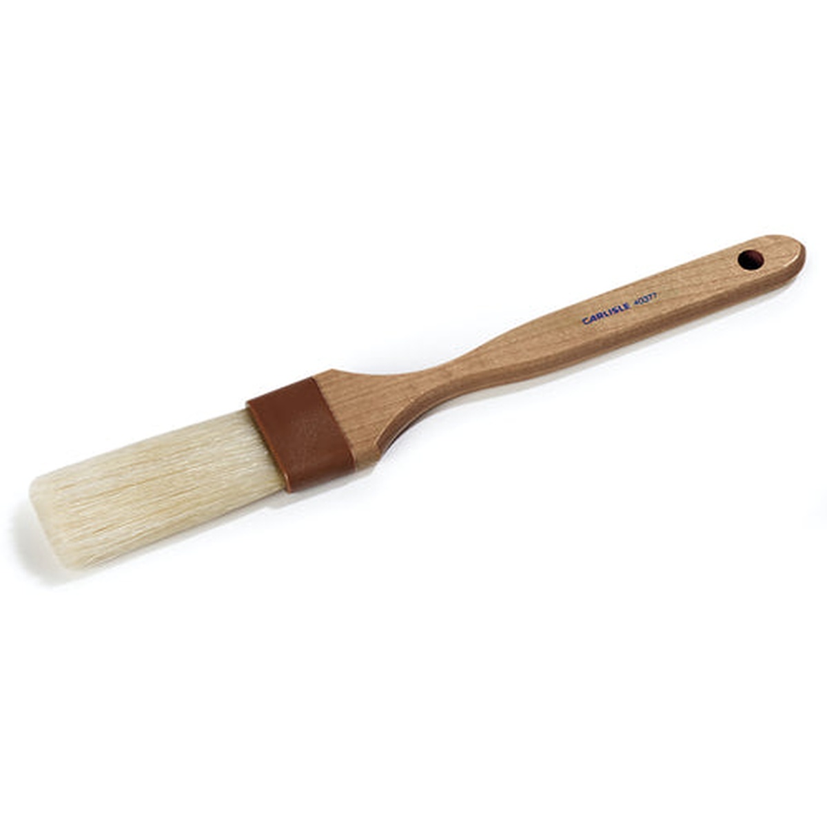 Carlisle 4037700 croissant brush with lacquered hardwood handle and bleached boar's hair bristles