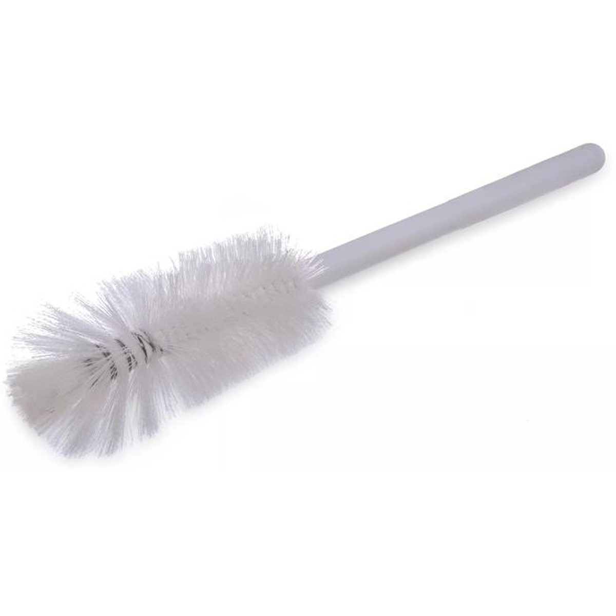 Sparta white quart bottle brush with polyester bristles and plastic handle, full view