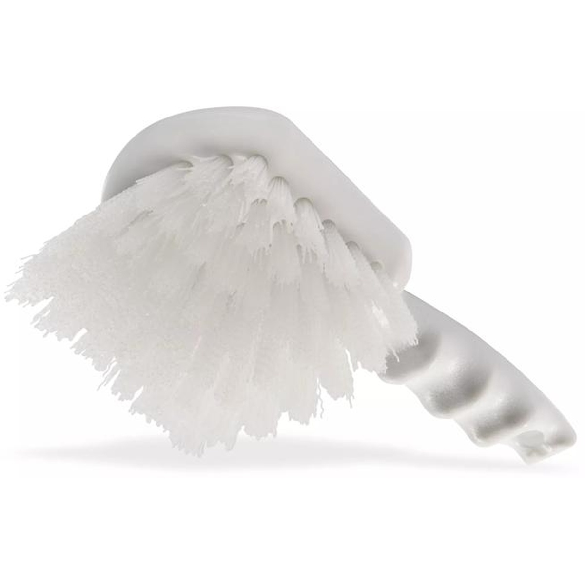 Close-up front view of Sparta kitchen brush white nylon bristles fanned outward
