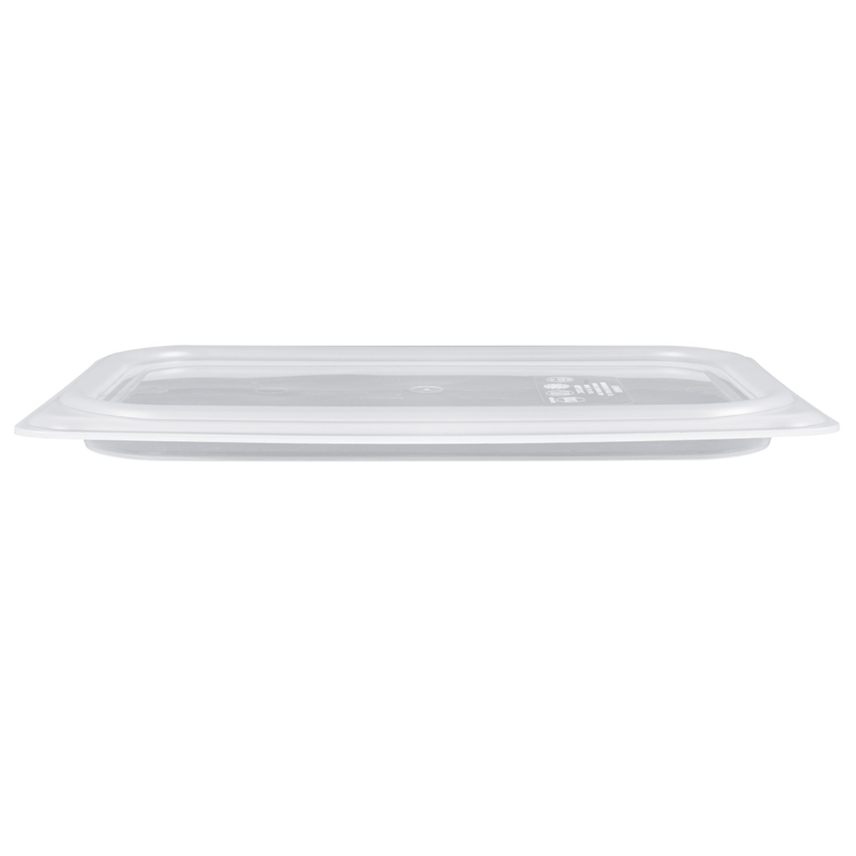 Cambro 40PPCWSC190 translucent seal cover side profile view showing low-profile flat design