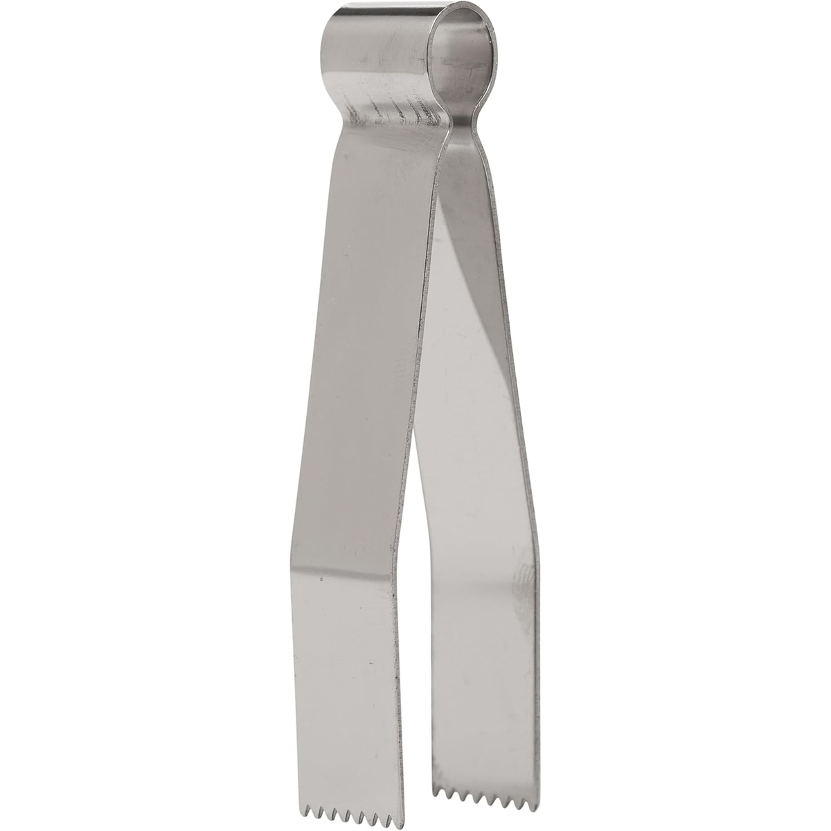 Ateco 4204 stainless steel pie crust crimper with serrated tong-style edges and spring-loop handle