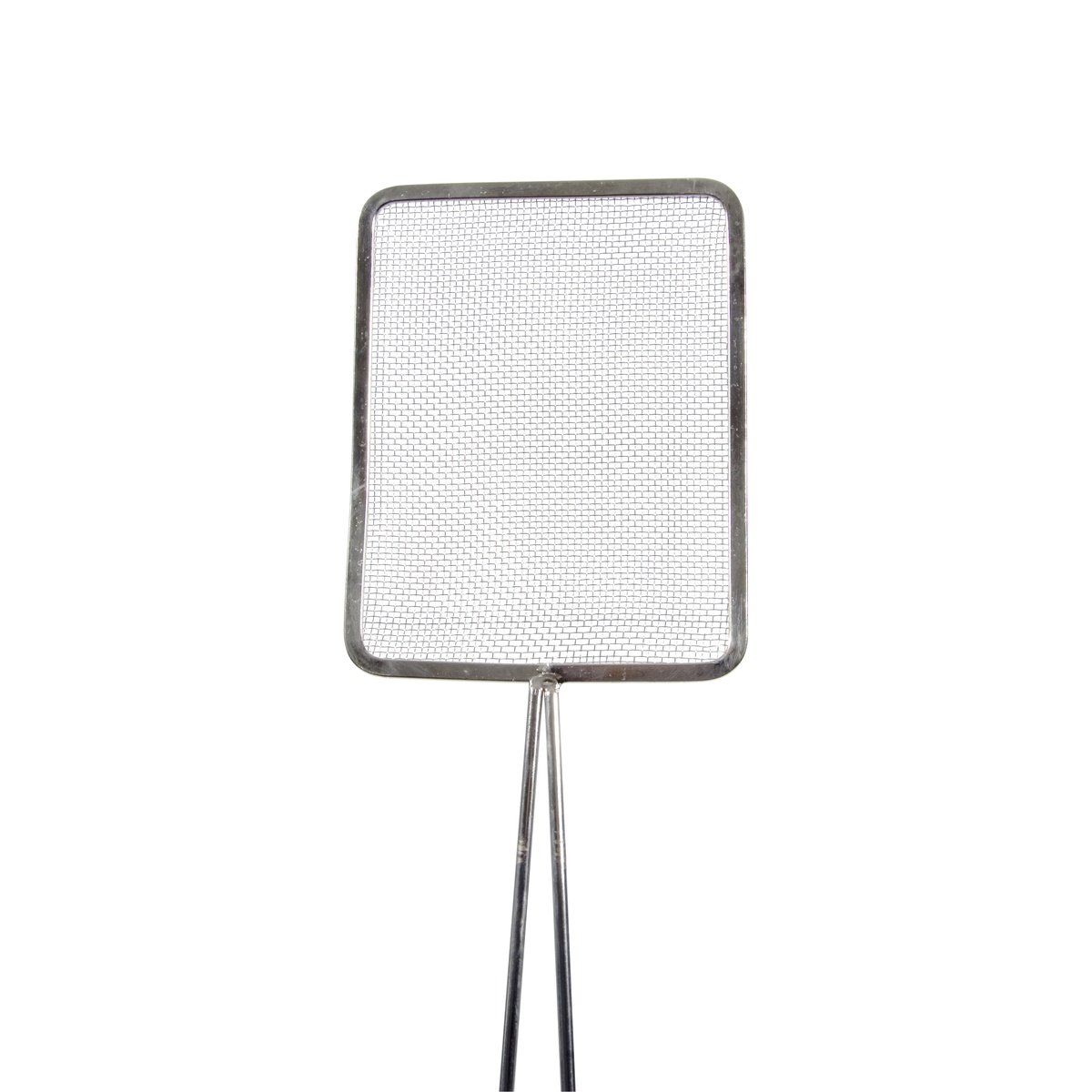 Close-up front view of Town 42456S square stainless steel mesh skimmer bowl