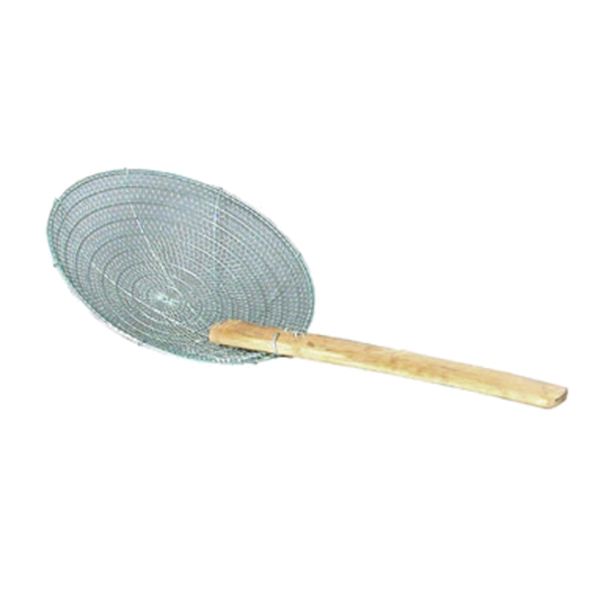 Town 42508 8-inch stainless steel fine mesh skimmer with bamboo handle