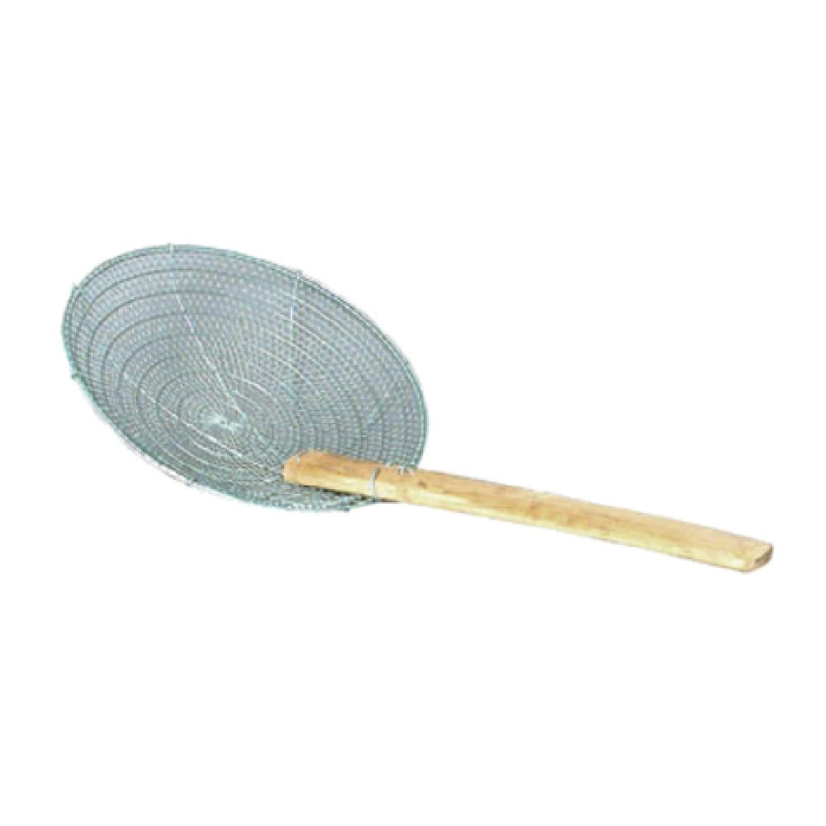 Town 42534 14-inch round galvanized fine mesh skimmer with bamboo handle