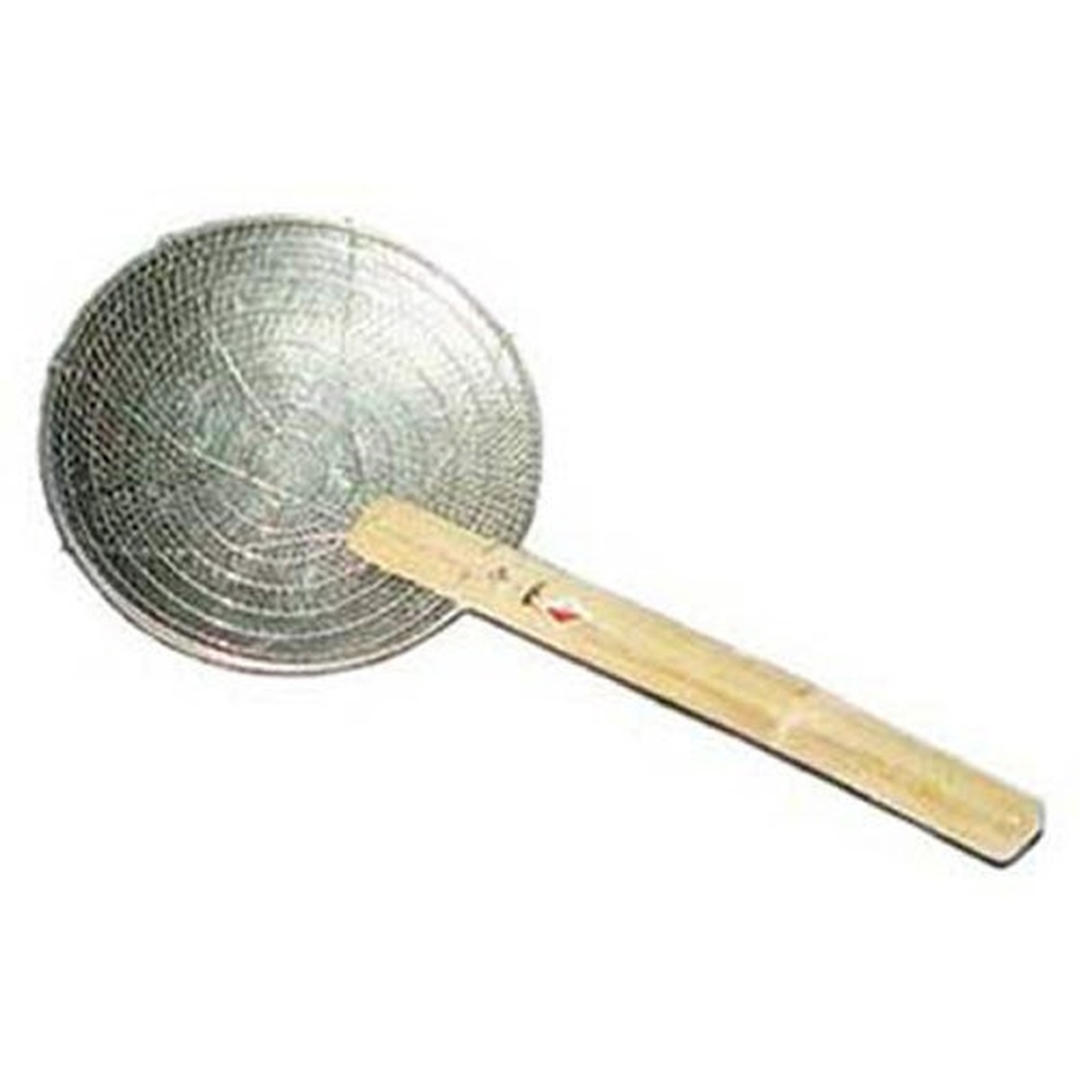 Town 42608 8-inch stainless steel fine mesh skimmer with bamboo handle