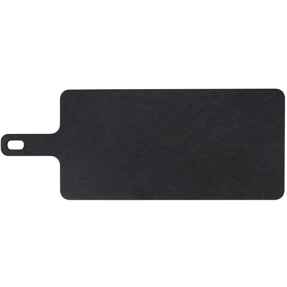 Epicurean 429-197502 slate composite serving board with 4-inch handle and hanging hole, top-down view