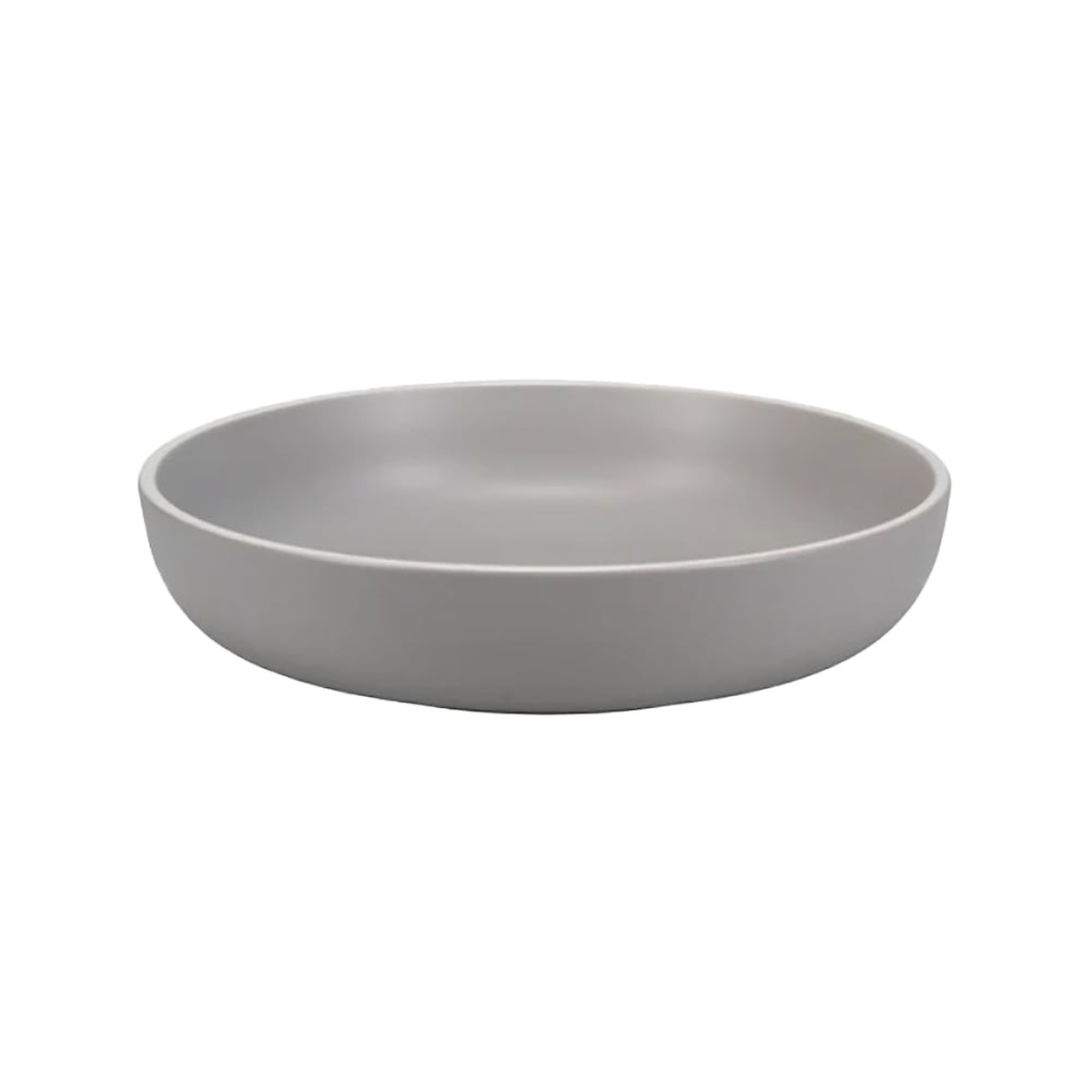 BIA Cordon Bleu round stoneware dinner bowl in stone semi-matte finish, side view