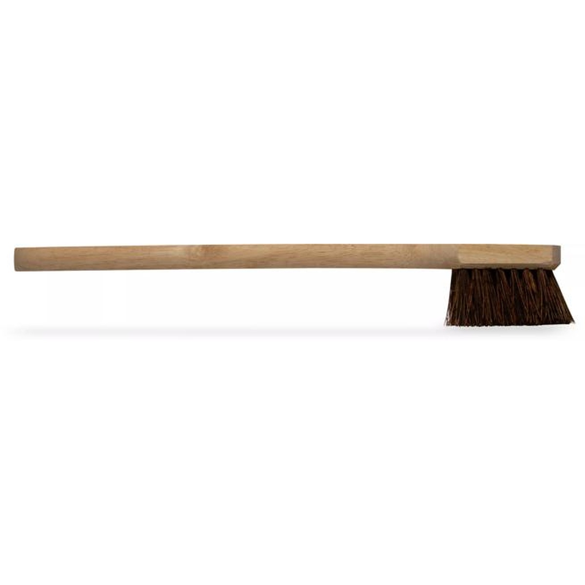 Full side-profile view of the 20-inch Sparta utility scrub brush showing the long hardwood handle and bristle head