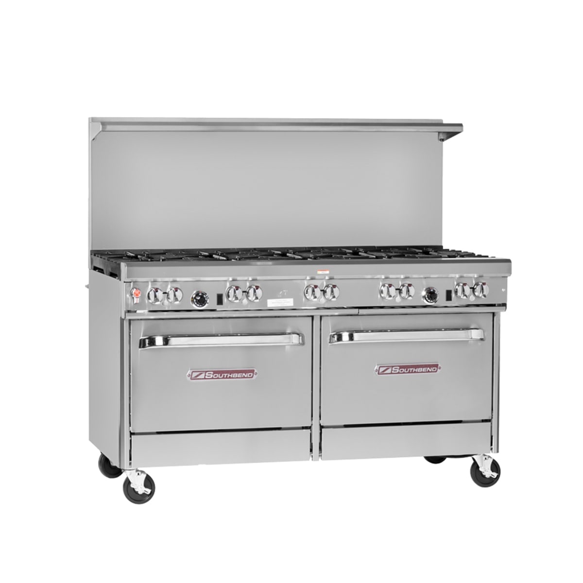 Southbend 4601DD-4GL 60-inch gas range with 48-inch left griddle and double oven base
