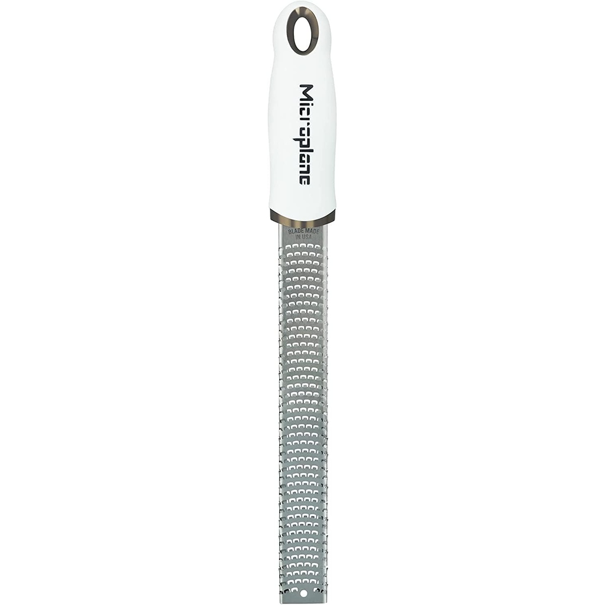 Full view of the Microplane Premium Classic Zester in white
