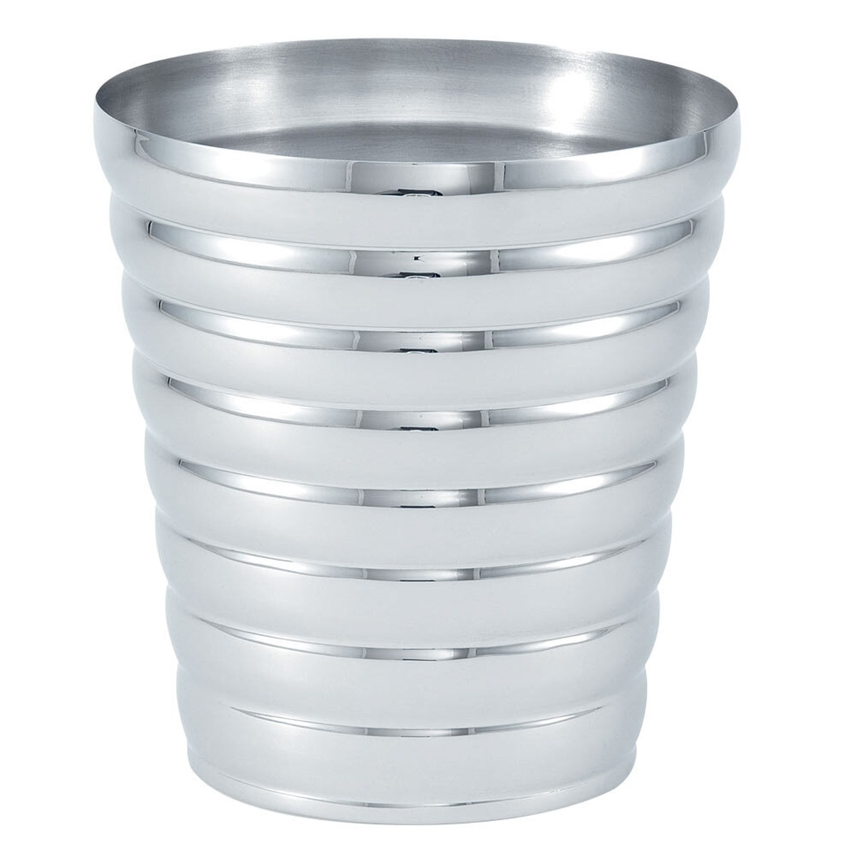 Vollrath 46609 stainless steel beehive wine bucket, mirror finish exterior, empty view on white background