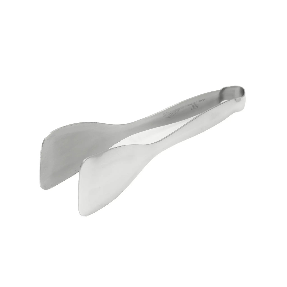 Vollrath 46928 stainless steel bread tongs with mirror finish and smooth one-piece springless design