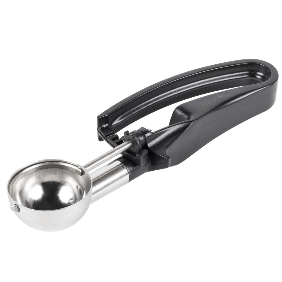 Vollrath 47398 #30 squeeze disher with black handle and stainless steel bowl
