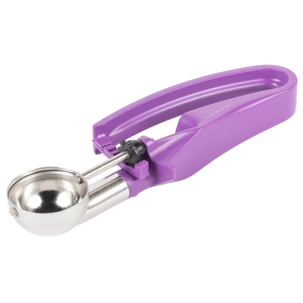 Vollrath 47400 #40 squeeze disher with orchid purple handle and stainless steel bowl
