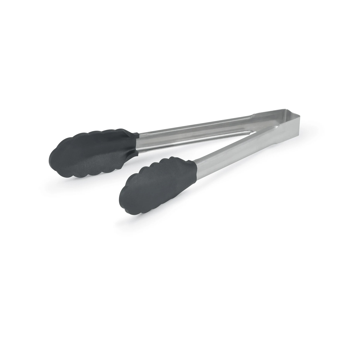 Vollrath 4781612 16-inch stainless steel tongs with black scalloped nylon ends