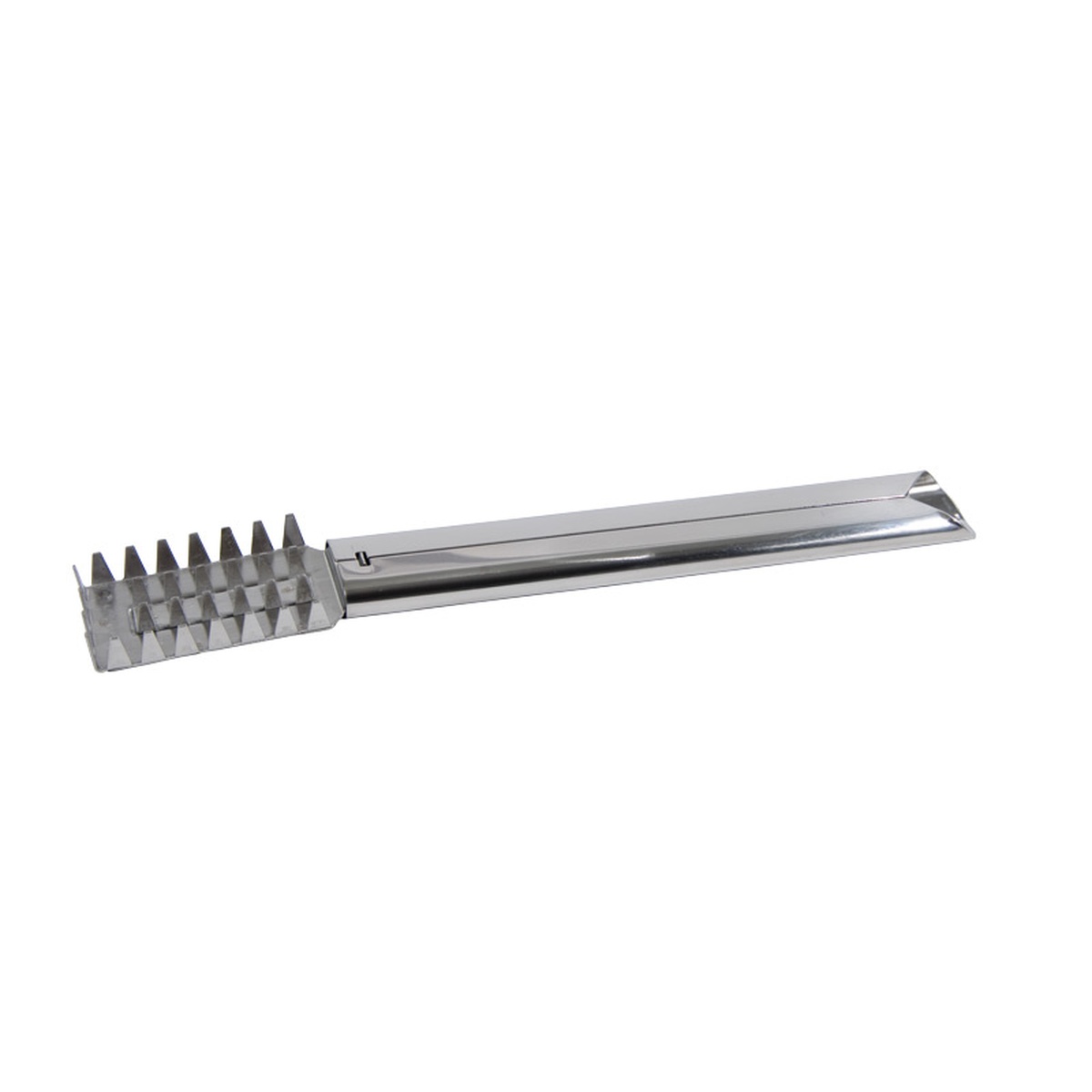 Town Equipment 9-inch stainless steel fish scaler with serrated scaling head and long handle