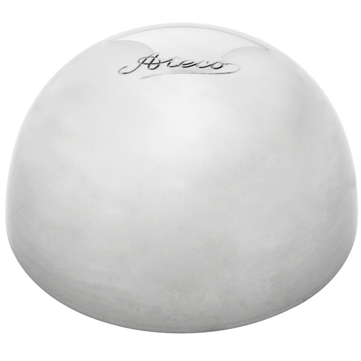Ateco 4930 stainless steel half-sphere food mold, polished silver dome shape