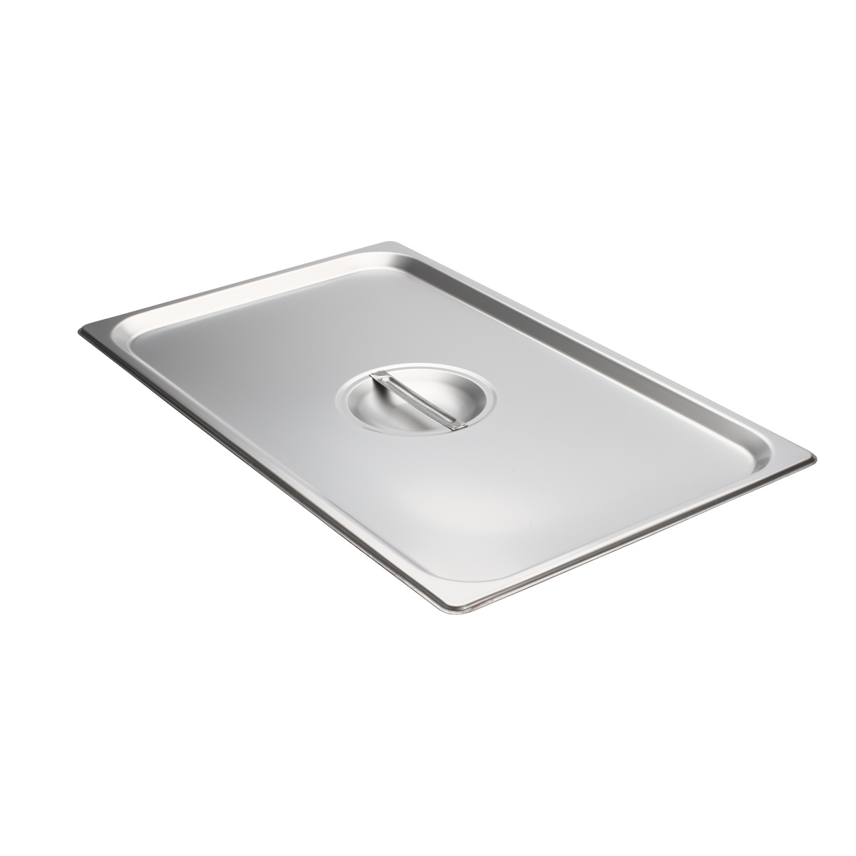 Libertyware 5000 full size stainless steel steam table pan cover, flat solid with center handle