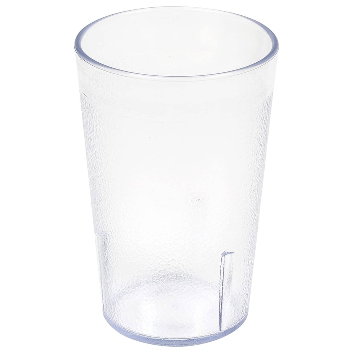 Cambro 500P2152 clear textured SAN plastic tumbler, full view on white background