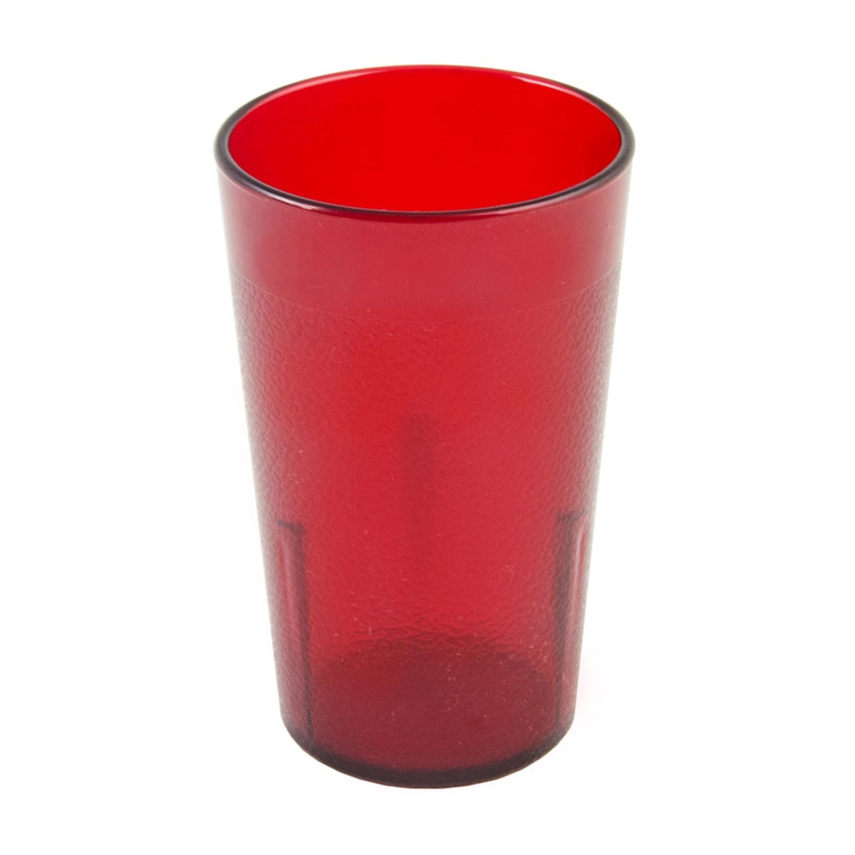 Cambro 500P2156 ruby red textured SAN plastic tumbler, 5.2 oz, shown on white background