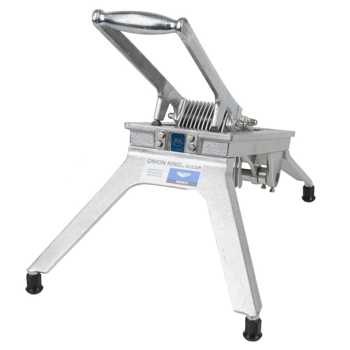 Vollrath 501N Onion King manual slicer with lever handle and 11-blade assembly on stable tripod base