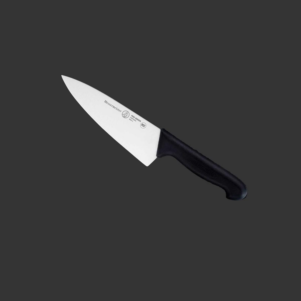 Messermeister 6 inch Wide Chef's Knife angled view