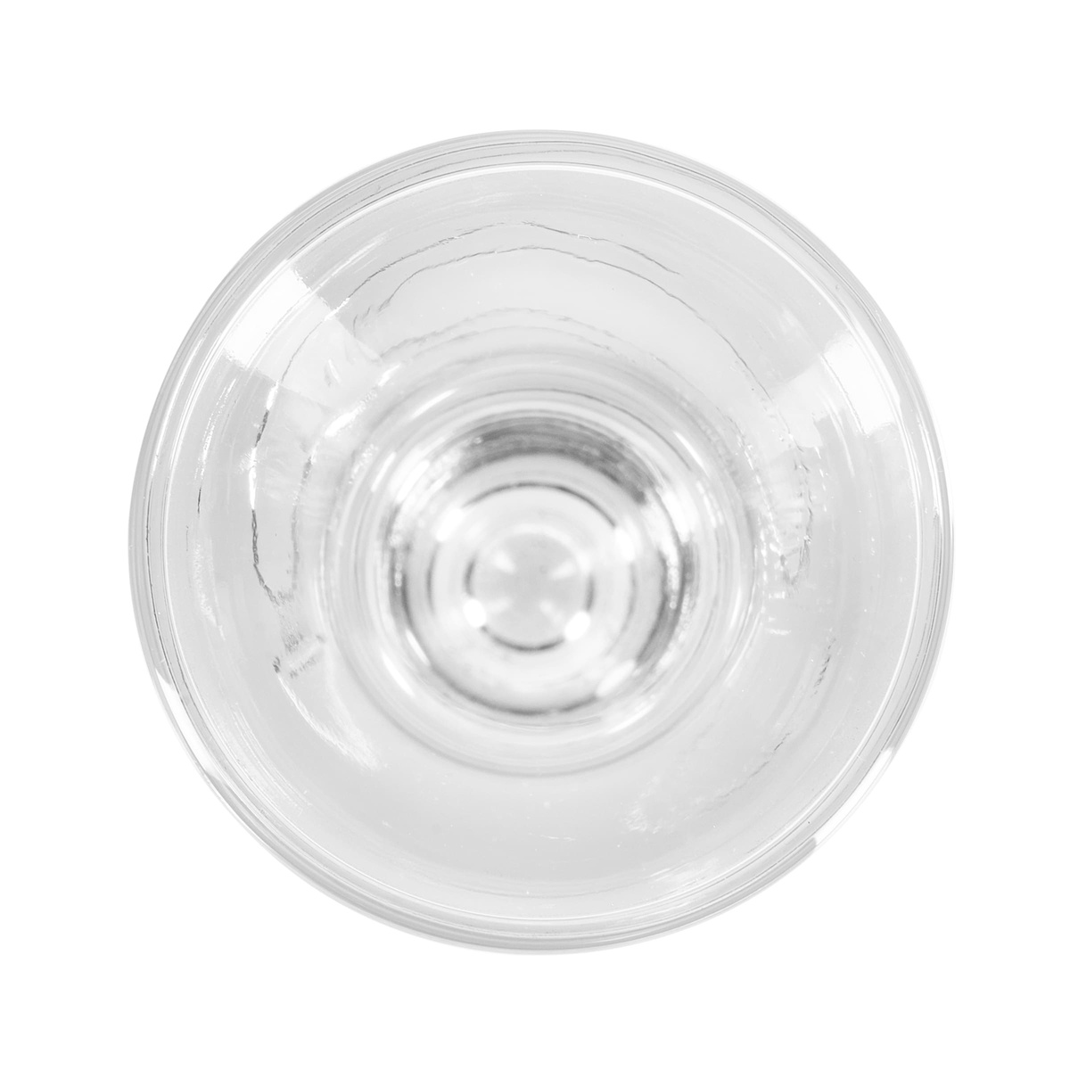 Top-down view of the Libbey 5030 shot glass showing the wide rim opening and thick base