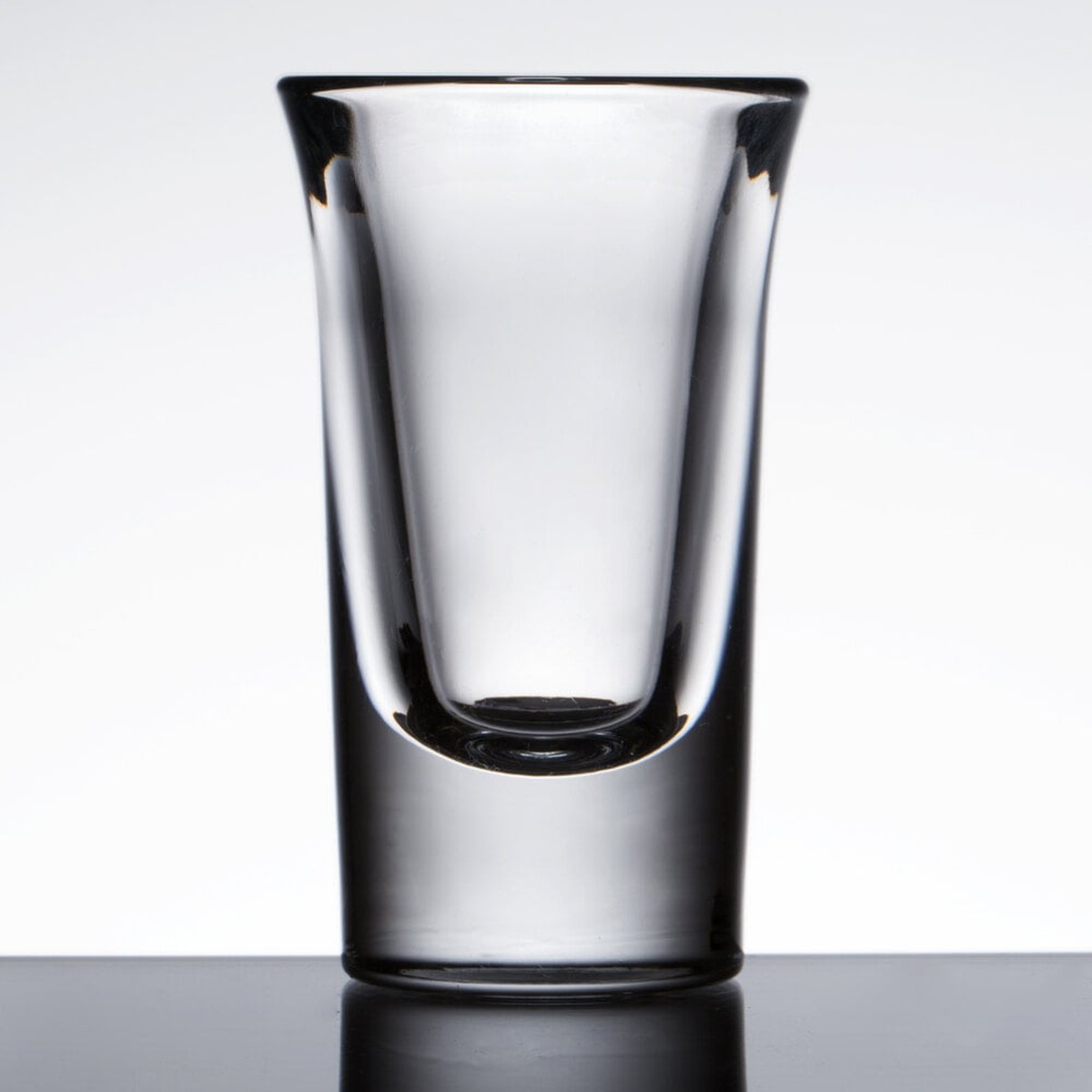 Libbey 5031 tall shot glass full body view against white background