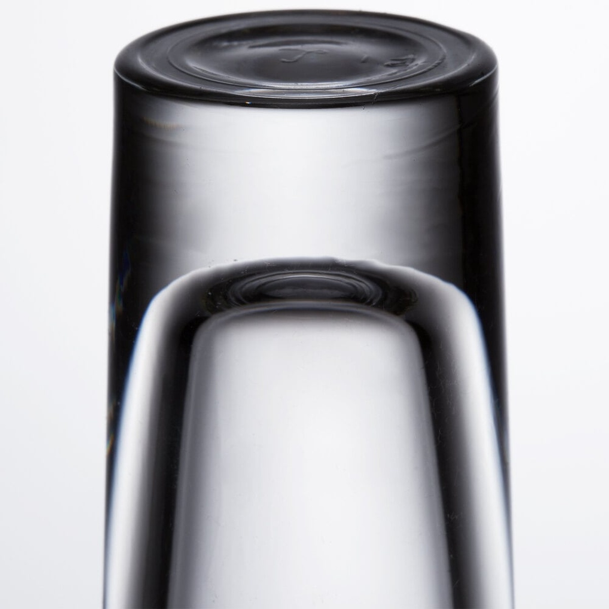 Close-up of the thick base and sham detail of the Libbey 5031 tall shot glass